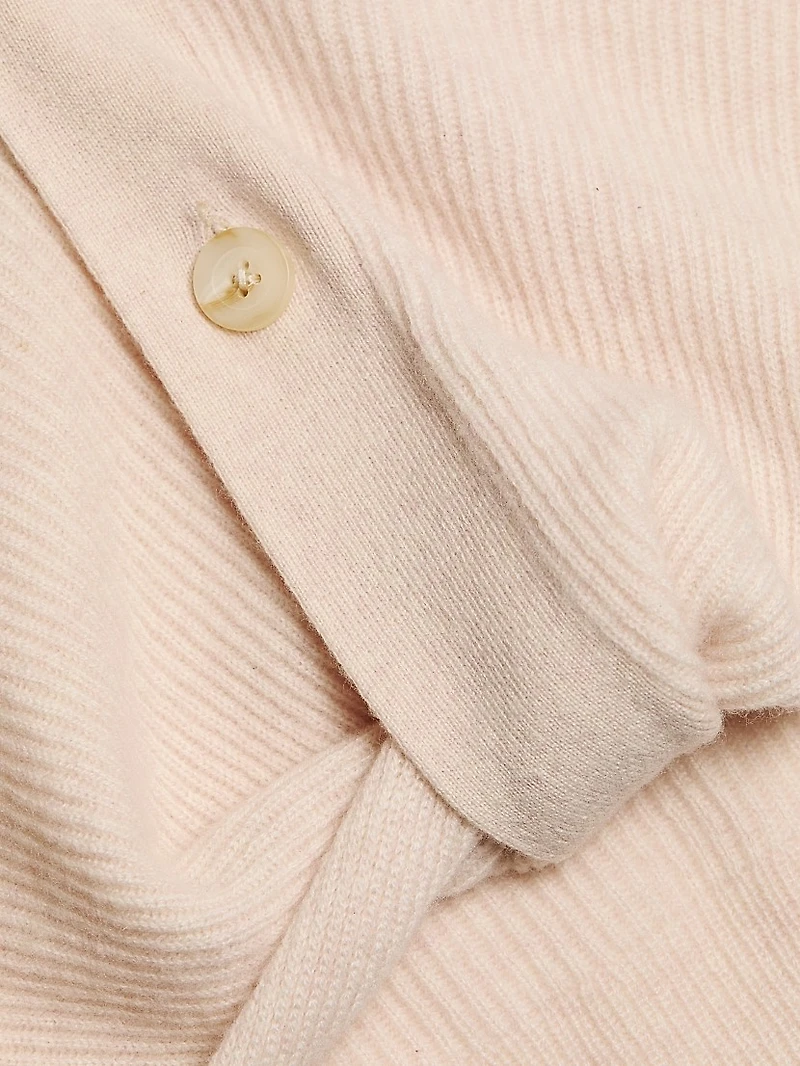 Cashmere Twisted V-Neck Cardigan