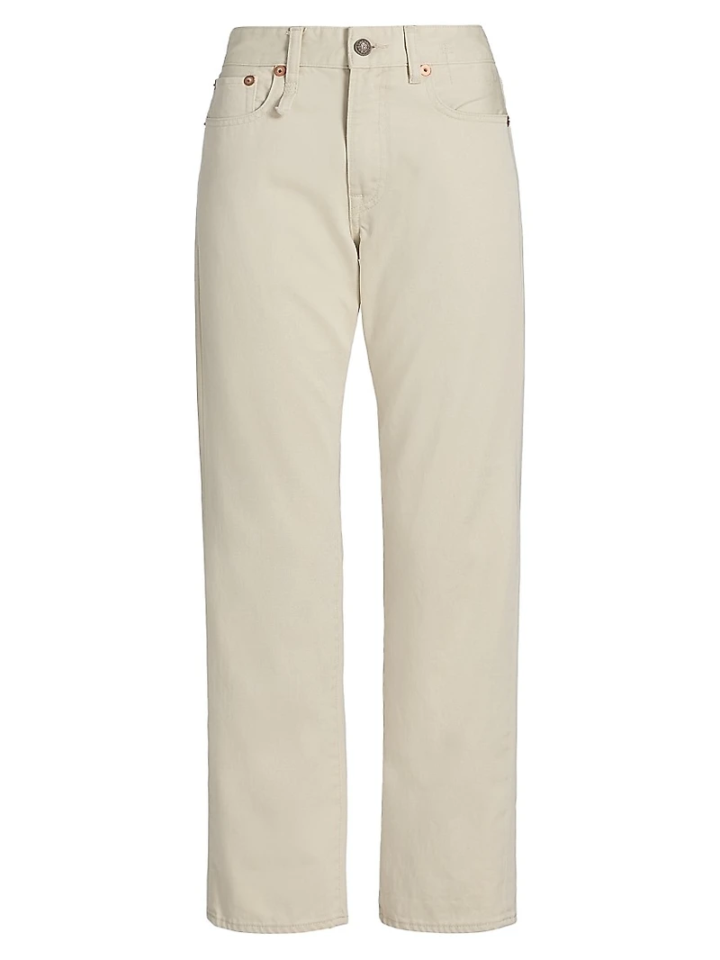 Romeo Cotton High-Rise Straight-Leg Jeans