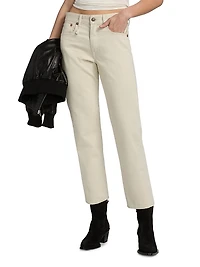 Romeo Cotton High-Rise Straight-Leg Jeans