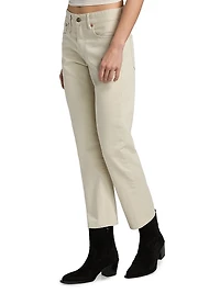 Romeo Cotton High-Rise Straight-Leg Jeans