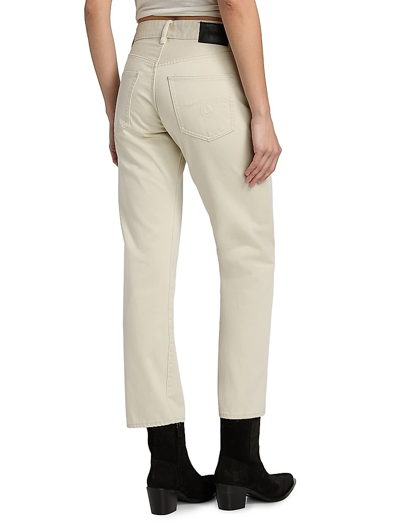 Romeo Cotton High-Rise Straight-Leg Jeans