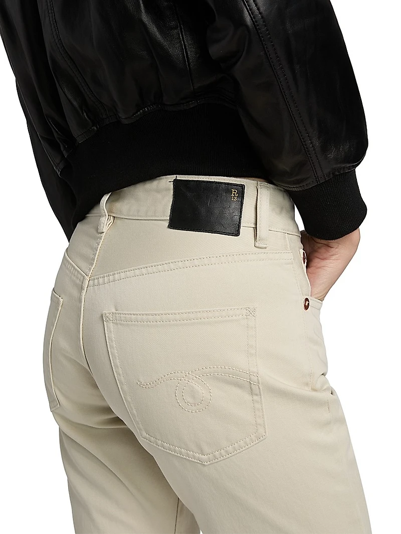 Romeo Cotton High-Rise Straight-Leg Jeans