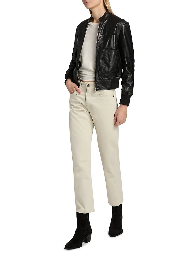 Romeo Cotton High-Rise Straight-Leg Jeans