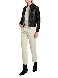 Romeo Cotton High-Rise Straight-Leg Jeans