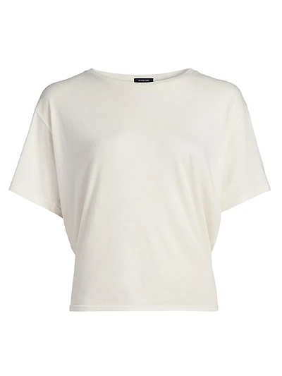 Cotton-Cashmere Crop T-Shirt