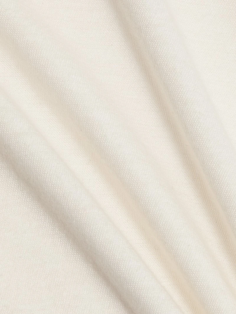 Cotton-Cashmere Crop T-Shirt