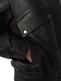 Aria Leather Bomber Jacket