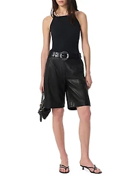Irina Leather Shorts