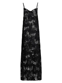 Bettie Floral Lace Cowlneck Maxi Dress