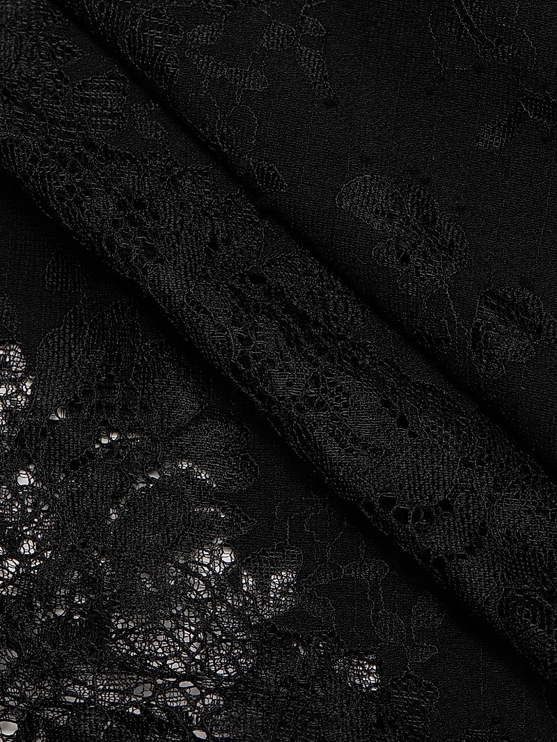Bettie Floral Lace Cowlneck Maxi Dress