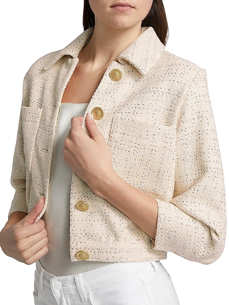 Jia Tweed Crop Jacket