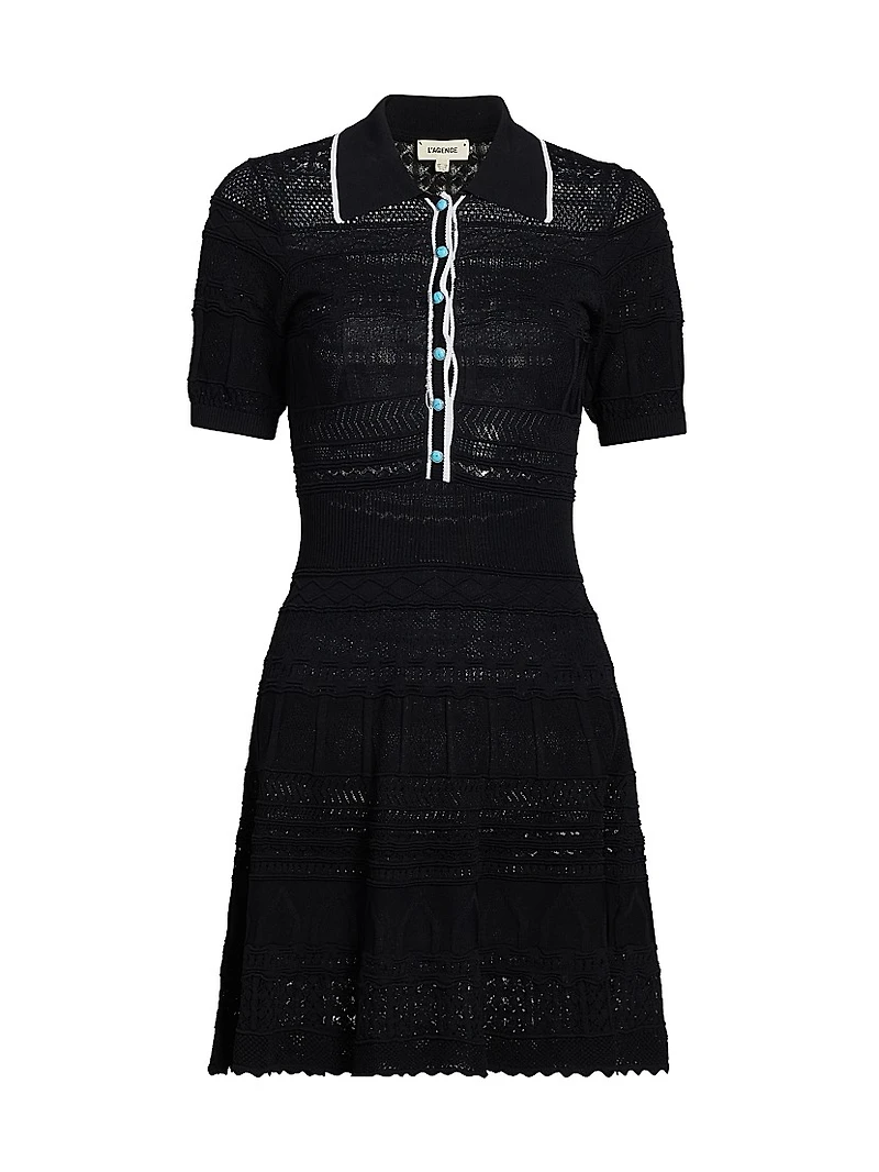 Dakoa Flared Polo Minidress