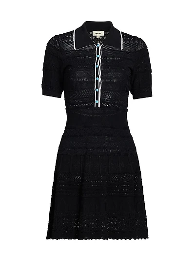 Dakoa Flared Polo Minidress