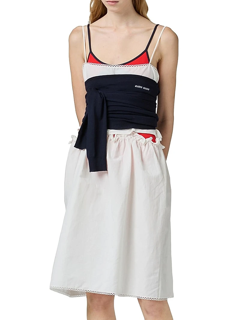 Slubbed Poplin Dress