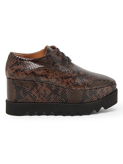 Elyse Snakeskin-Printed Platform Sneakers