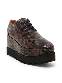 Elyse Snakeskin-Printed Platform Sneakers