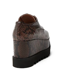 Elyse Snakeskin-Printed Platform Sneakers