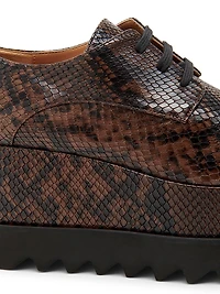 Elyse Snakeskin-Printed Platform Sneakers