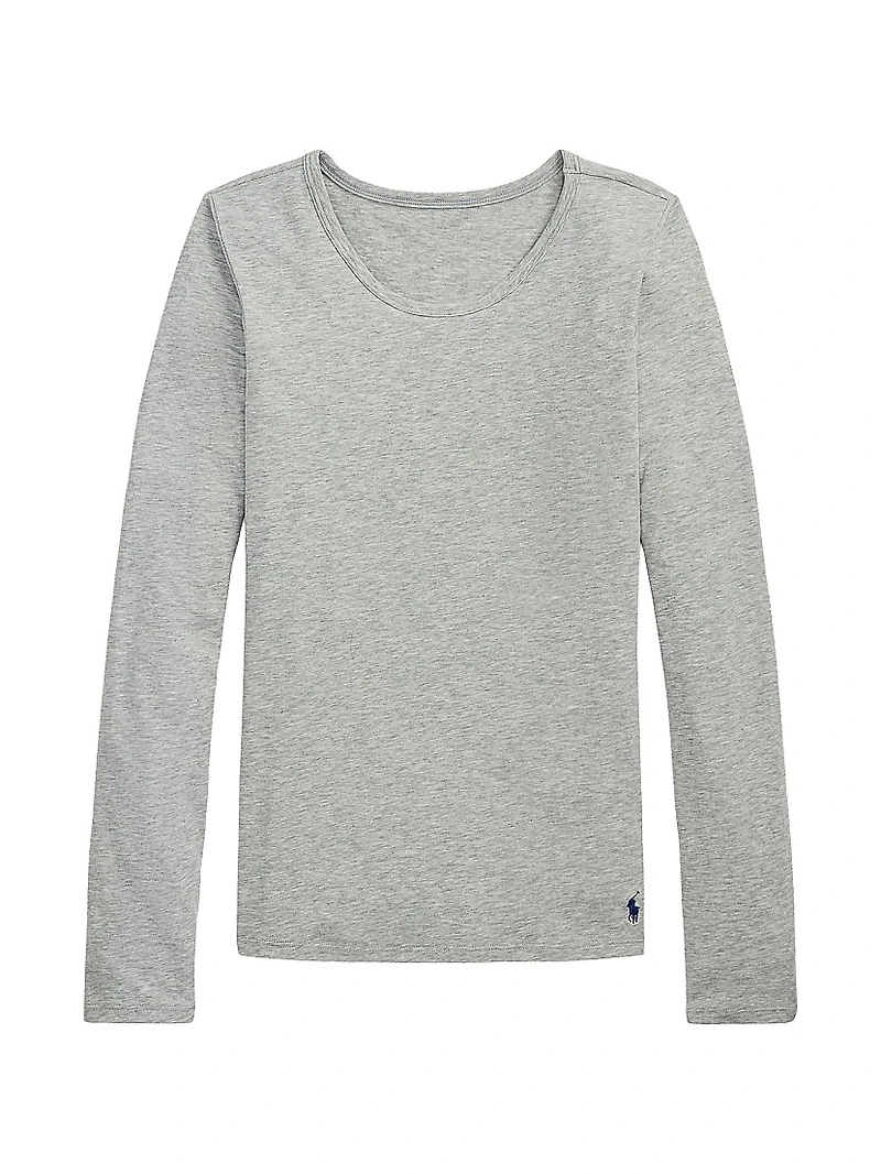Base Layer Heathered Stretch-Cotton T-Shirt