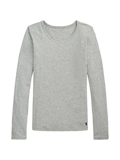 Base Layer Heathered Stretch-Cotton T-Shirt