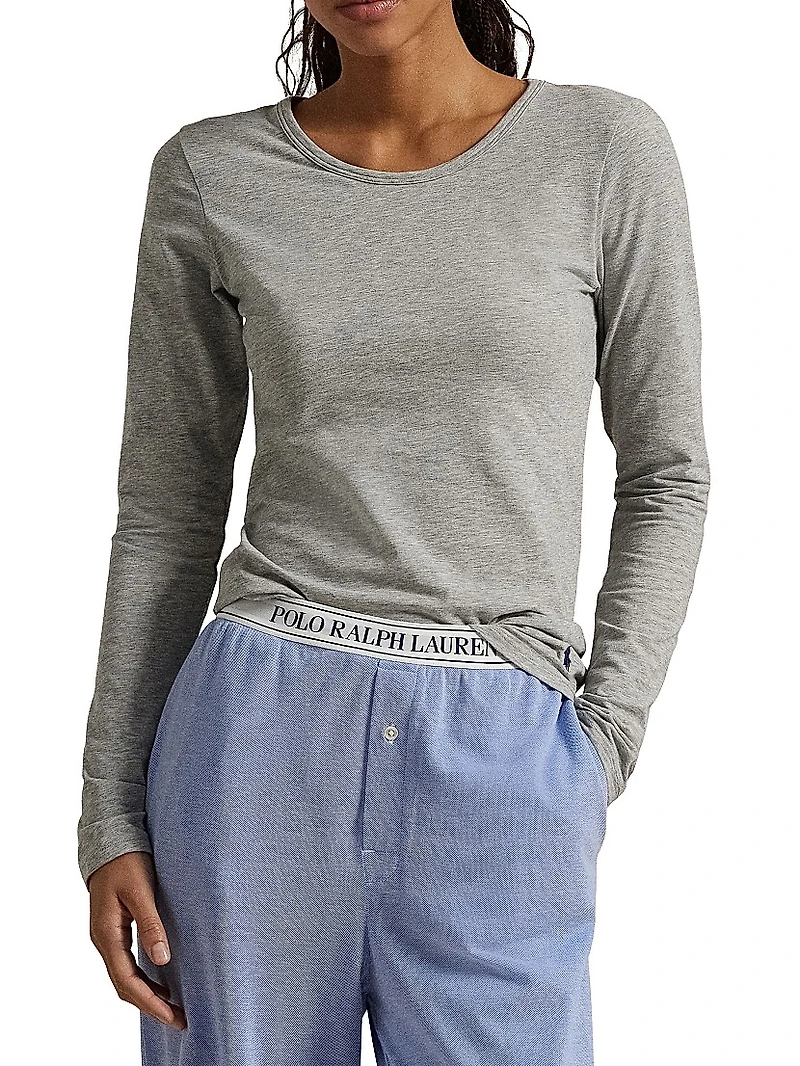 Base Layer Heathered Stretch-Cotton T-Shirt