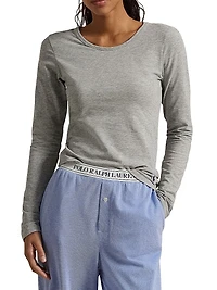 Base Layer Heathered Stretch-Cotton T-Shirt