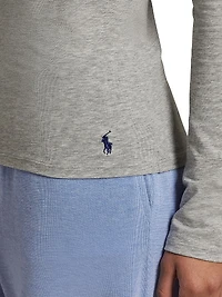Base Layer Heathered Stretch-Cotton T-Shirt