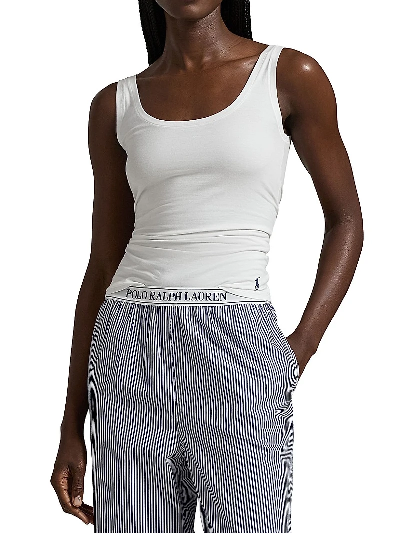 Scoopneck Stretch Cotton Tank