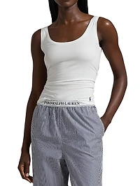 Scoopneck Stretch Cotton Tank