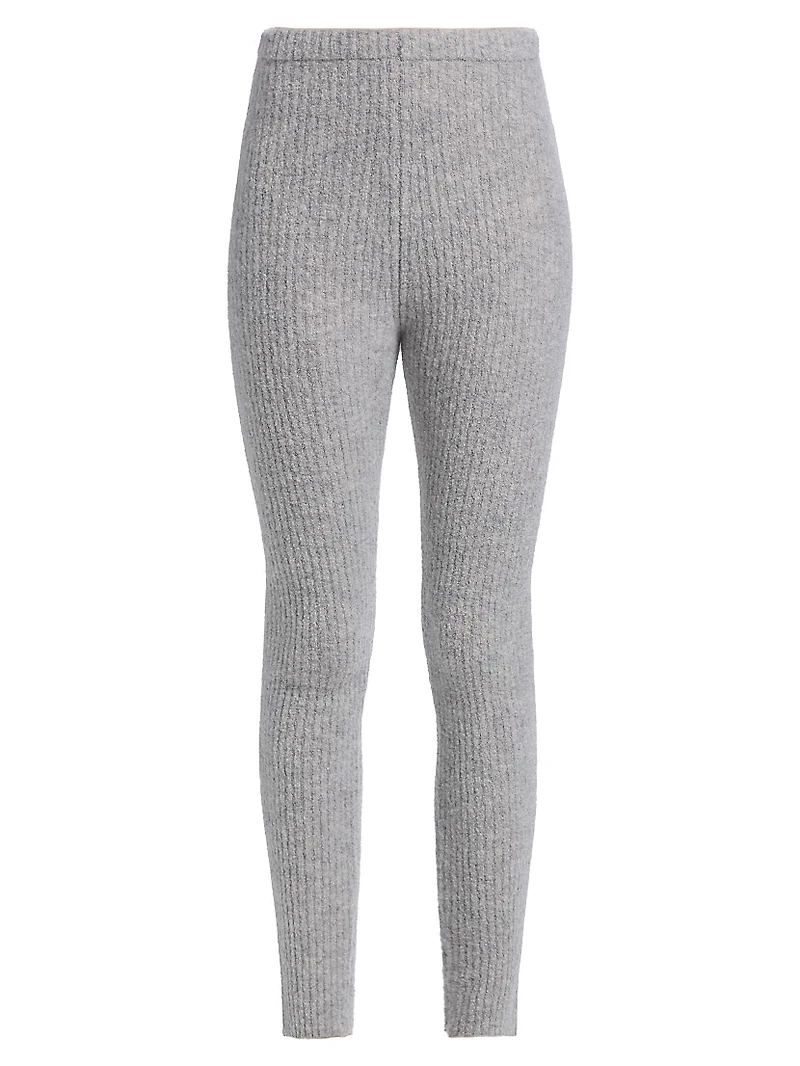 Rib-Knit Cashmere-Silk Pants