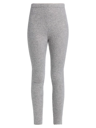 Rib-Knit Cashmere-Silk Pants