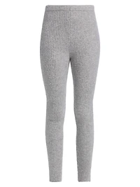 Rib-Knit Cashmere-Silk Pants