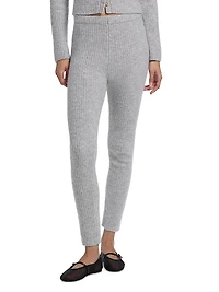 Rib-Knit Cashmere-Silk Pants