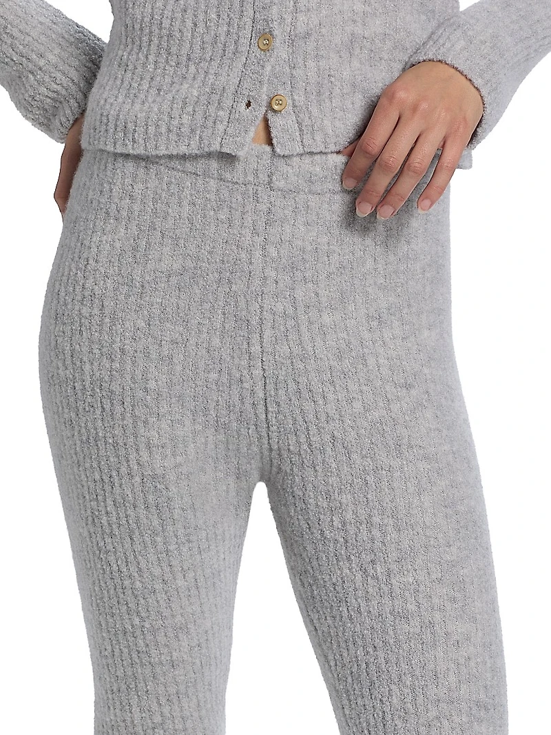 Rib-Knit Cashmere-Silk Pants