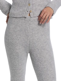 Rib-Knit Cashmere-Silk Pants