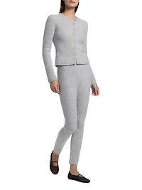Rib-Knit Cashmere-Silk Pants
