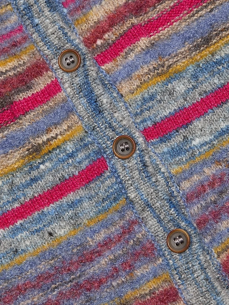 Explorer Striped Cashmere-Blend Cardigan