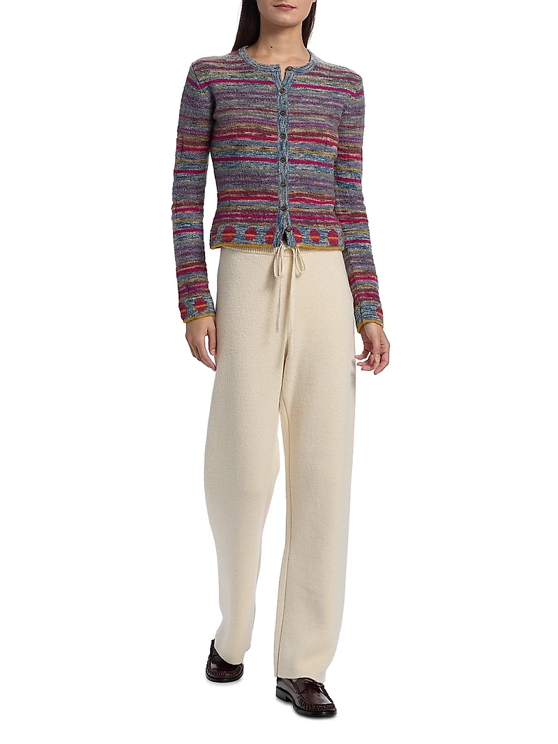 Explorer Striped Cashmere-Blend Cardigan