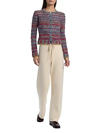 Explorer Striped Cashmere-Blend Cardigan