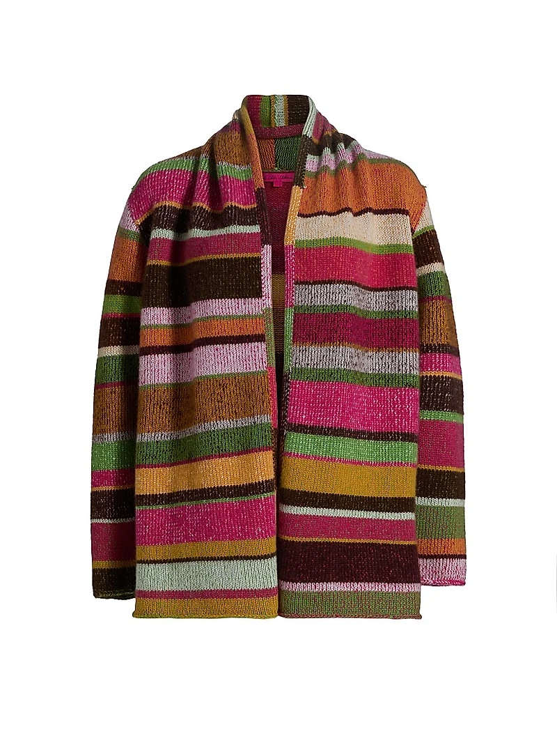 Striped Cashmere Smoking Jacket