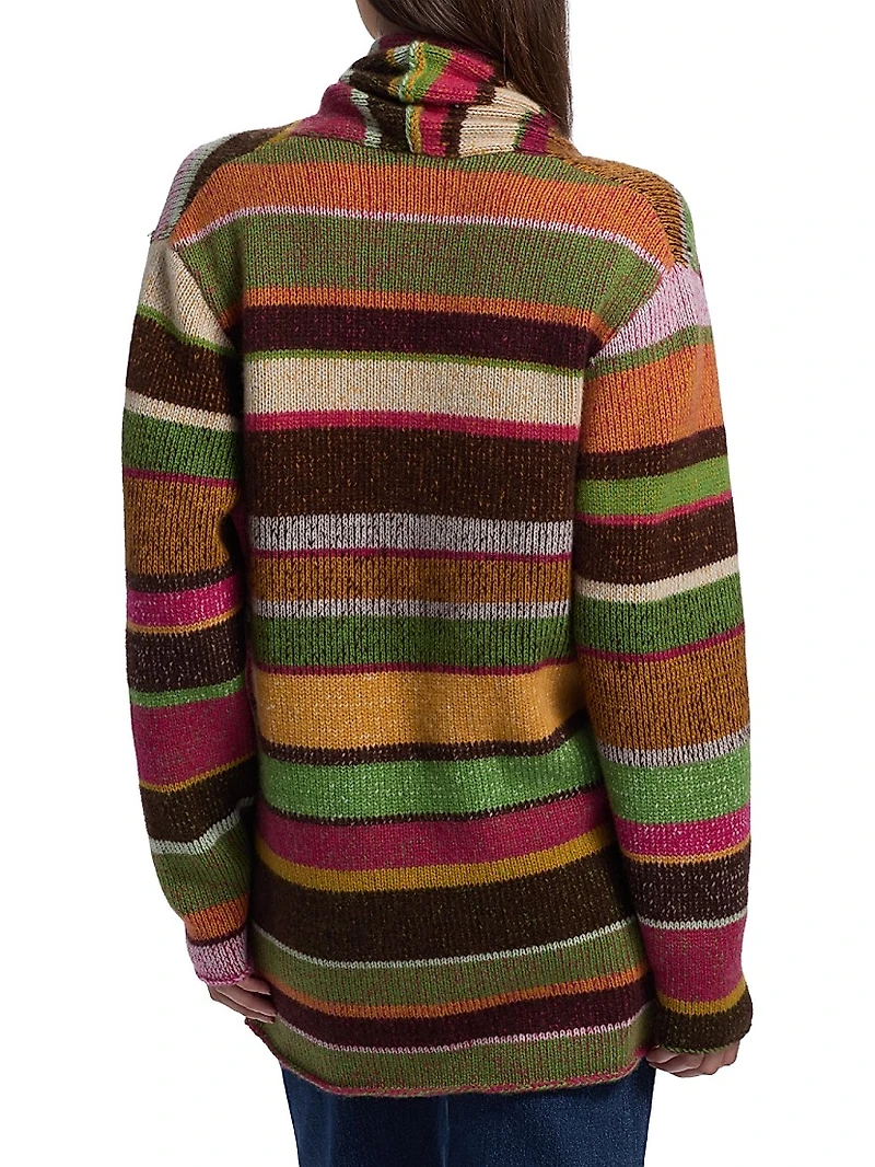 Striped Cashmere Smoking Jacket
