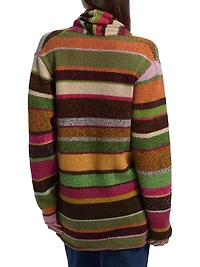 Striped Cashmere Smoking Jacket