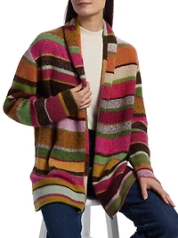Striped Cashmere Smoking Jacket
