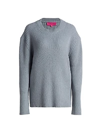 Ribbed Cashmere Crewneck Sweater