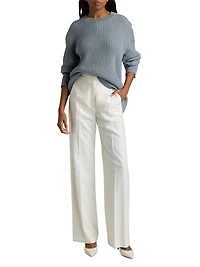 Ribbed Cashmere Crewneck Sweater
