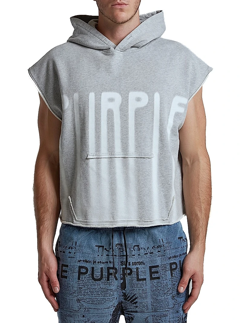 Cotton Fleece Sleeveless Hoodie