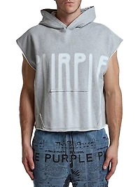 Cotton Fleece Sleeveless Hoodie