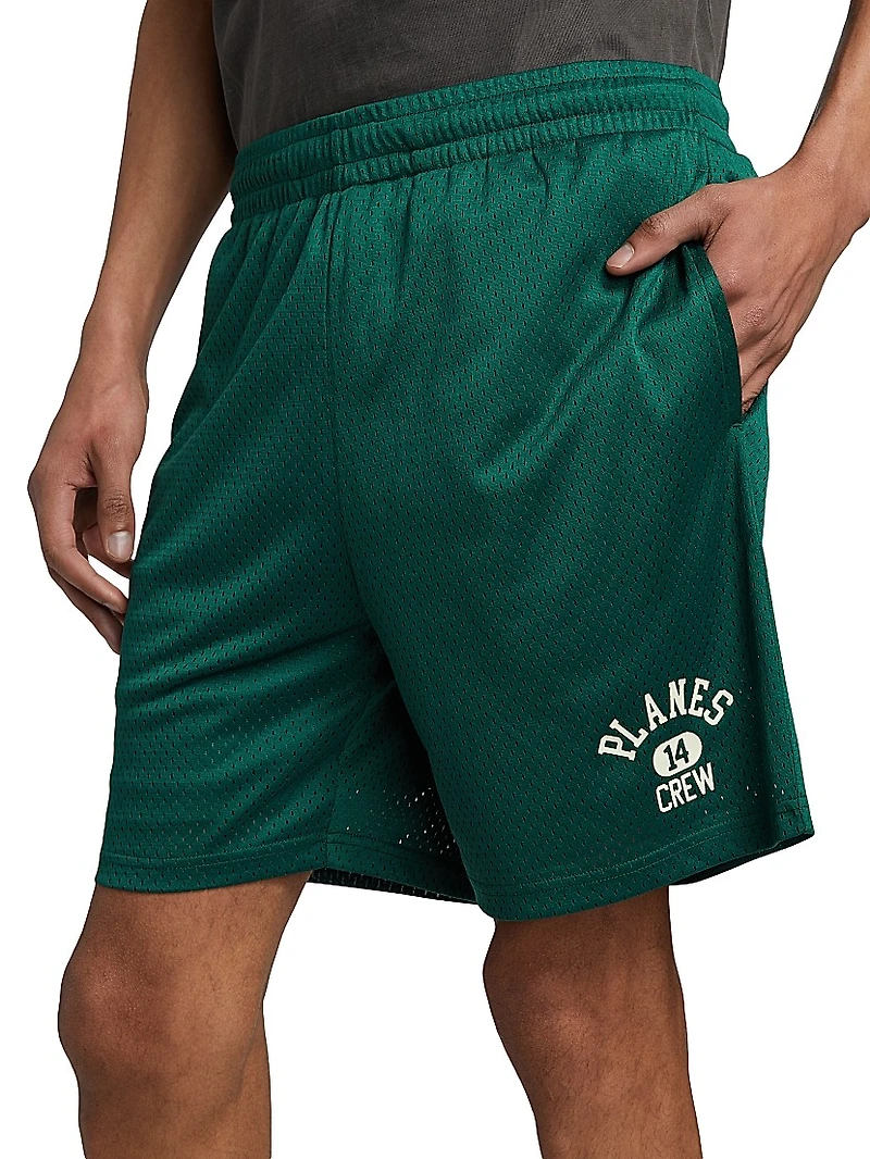 Solid Mesh Basketball Shorts