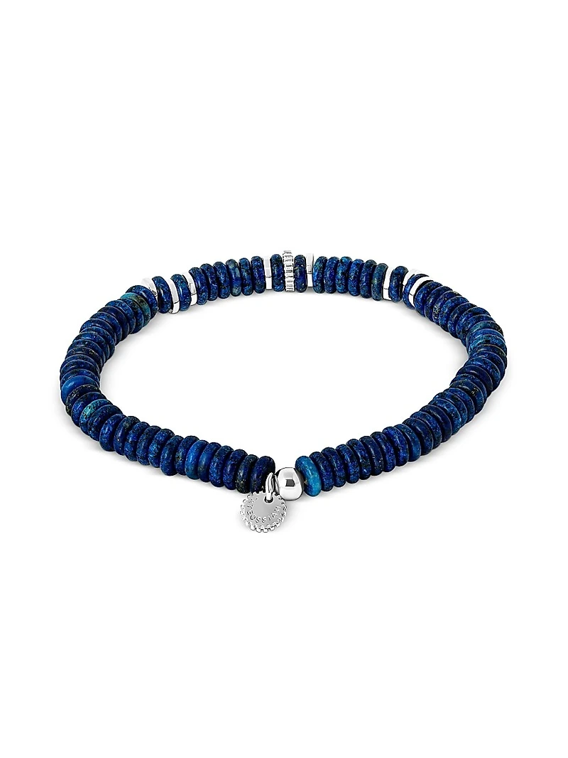 Polished Lapis Disc Bracelet