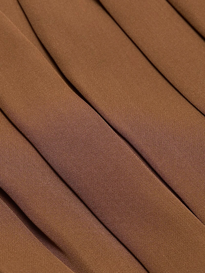 Penelope Silk Cropped Bubble-Hem Top